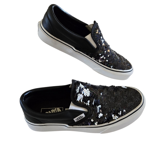 Vans Black‎ Sequin Slip-On Sneakers - Picture 6 of 11